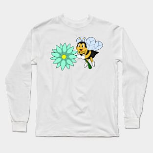 Bee with Flower Long Sleeve T-Shirt